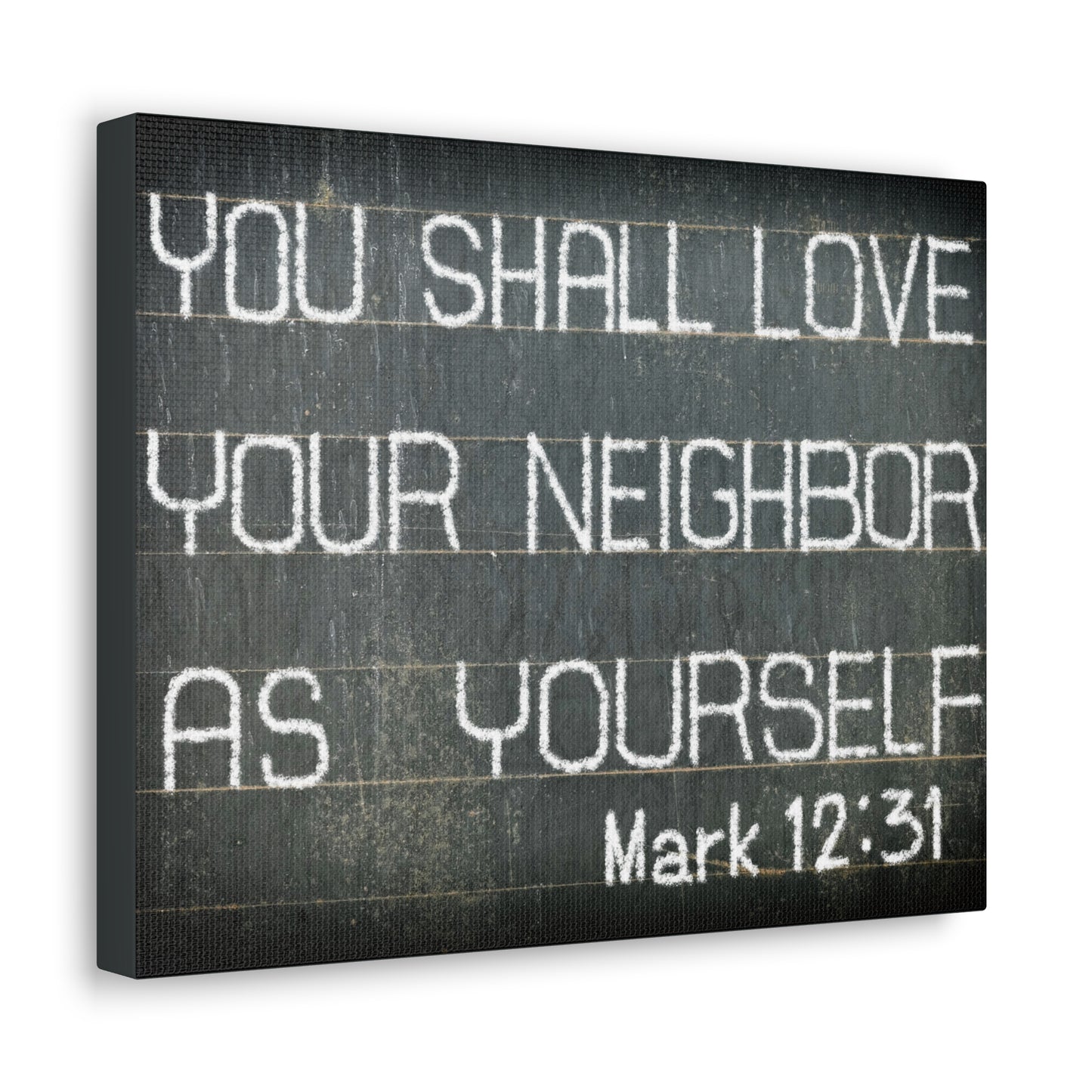You Shall Love Mark 12:31 Bible Verse Canvas Christian Wall Art Bible Verse Print Ready To Hang