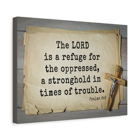 Scripture Walls A Stronghold Psalms 9:9 Bible Verse Canvas Christian Wall Art Ready to Hang