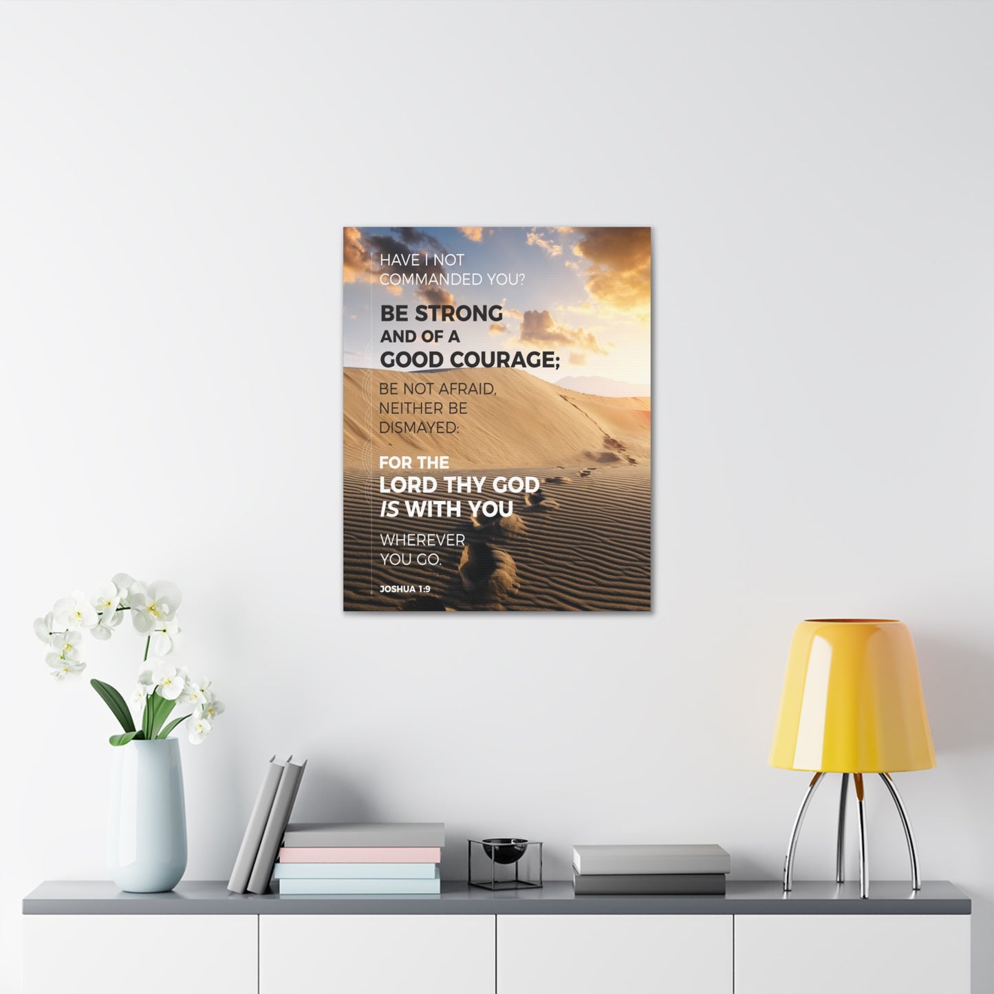 Wherever You Go Joshua 1:9 Dessert Christian Wall Art Bible Verse Print Ready to Hang