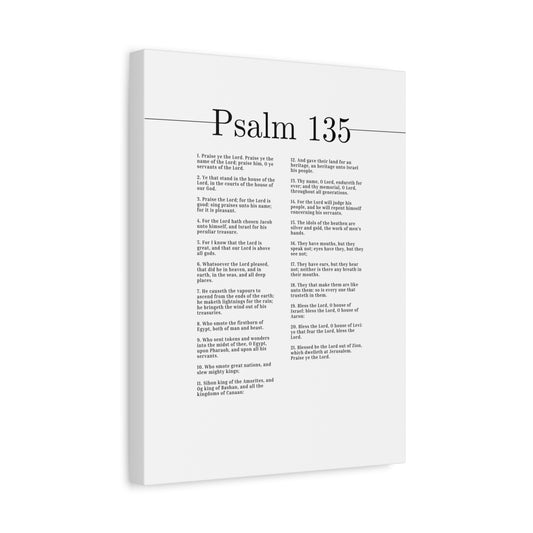 Scripture Canvas Praise Ye The Lord Psalm 135 Christian Wall Art Bible Verse Print Ready to Hang
