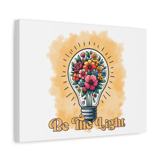 Scripture Walls Be The Light Retro Bible Verse Canvas Christian Wall Art Ready to Hang Unframed