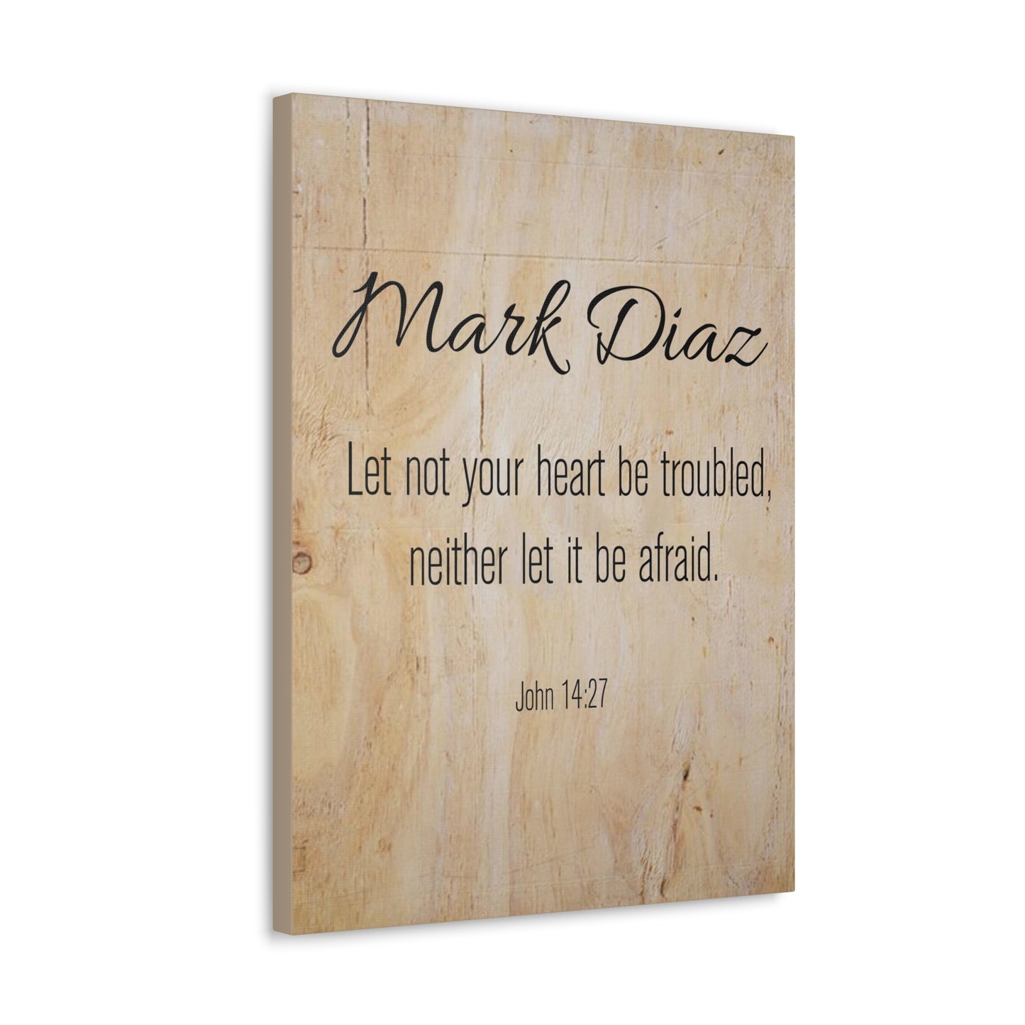 Personalized No Fear No Trouble John 14:27 Bible Chapter Canvas Christian Wall Art Ready to Hang