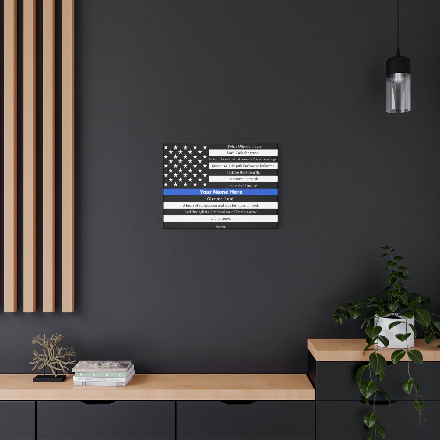 Personalized Police Prayer Bible Canvas Christian Wall Art Ready to Hang Unframed