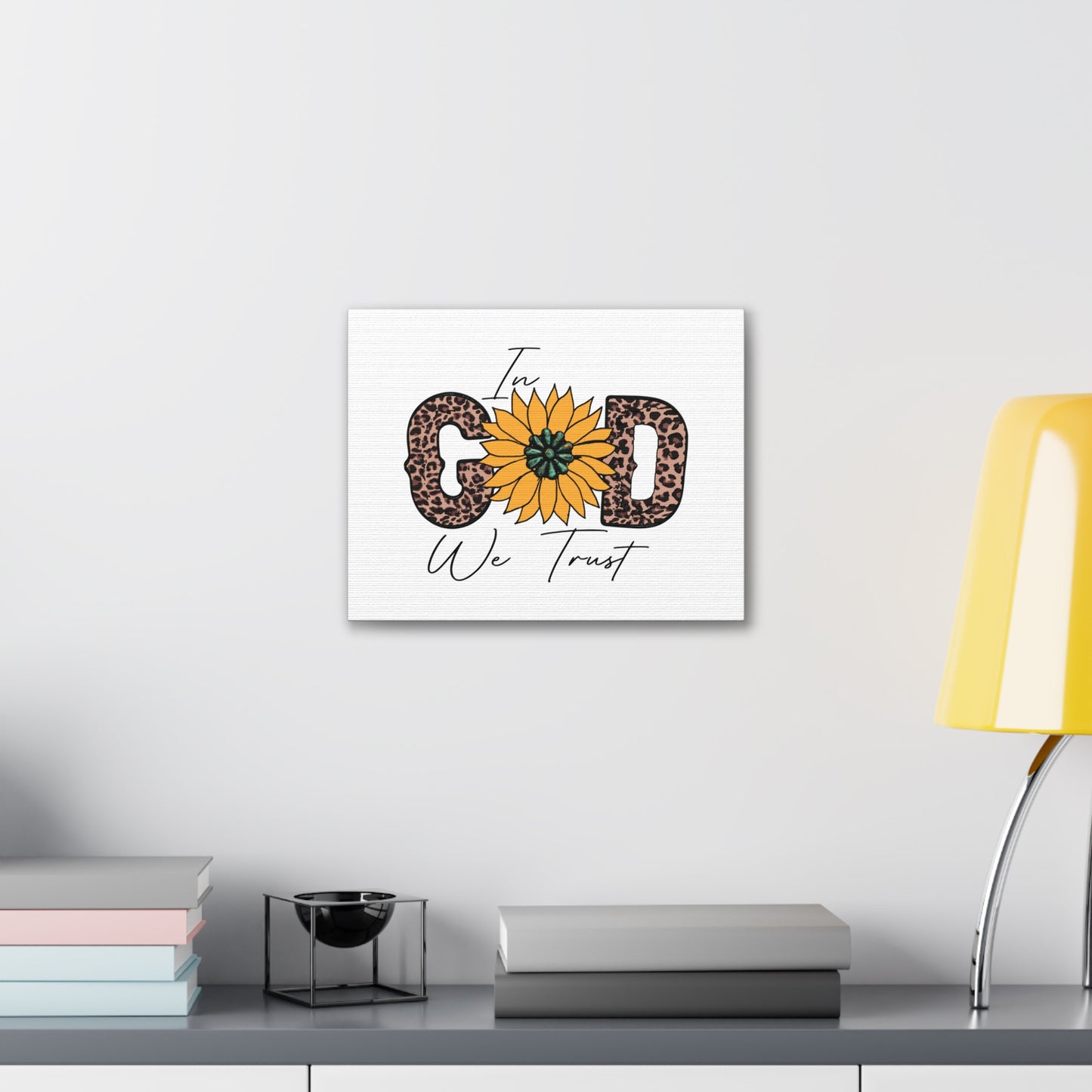 In God Psalm 9:10 Yellow Flower Christian Wall Art Bible Verse Print Ready to Hang