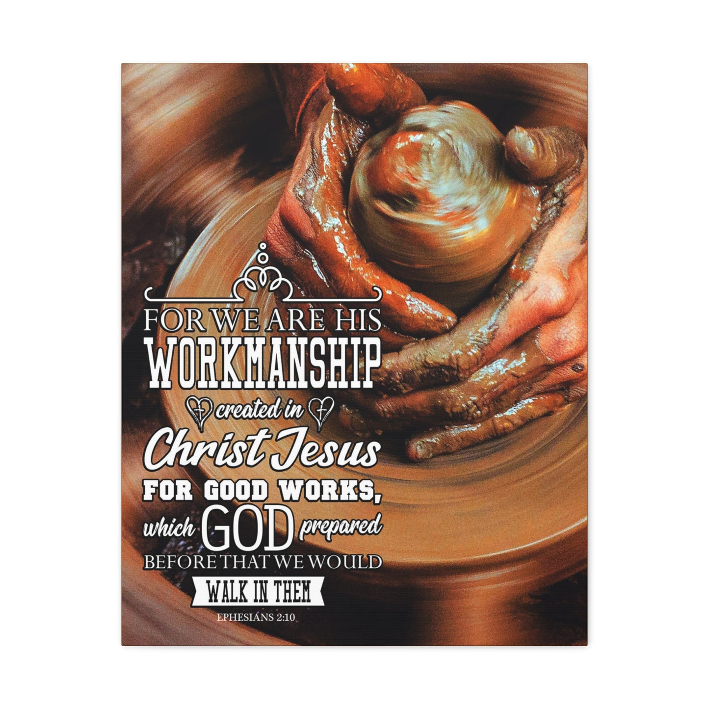 Workmanship Ephesians 2:10 Christian Wall Art Bible Verse Print Ready to Hang
