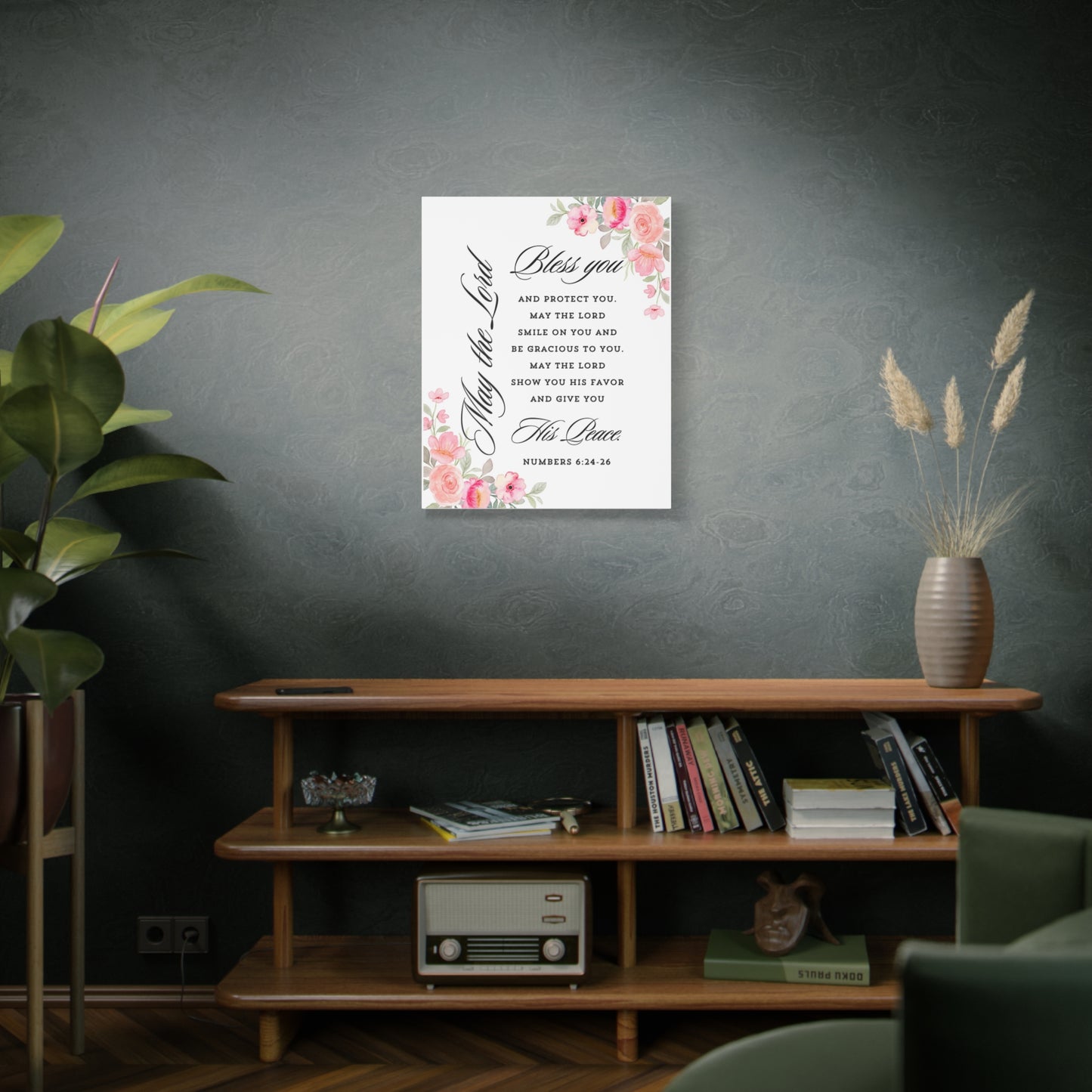 Scripture Walls Numbers 6:24-26 His Blessing Upon You Bible Verse Canvas Christian Wall Art Ready to Hang Unframed