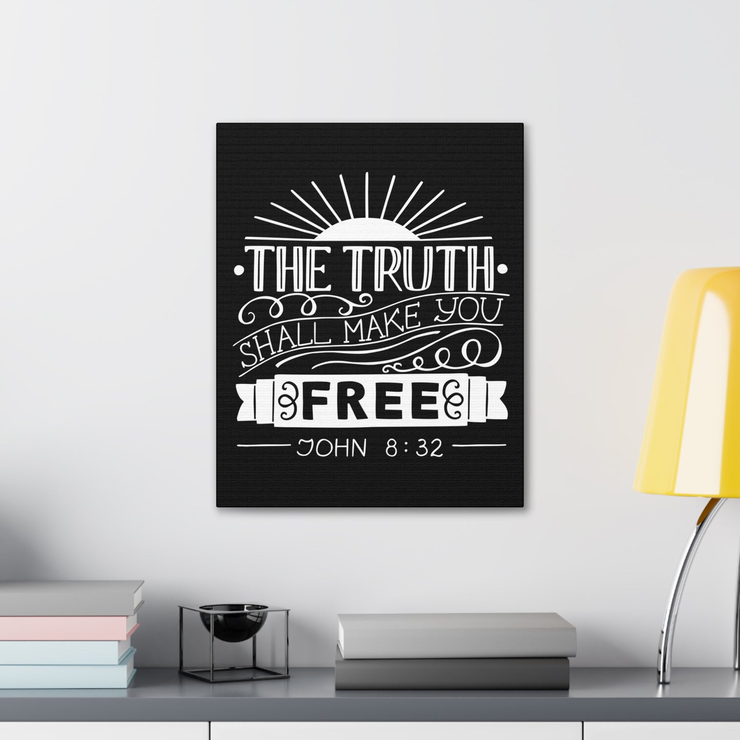 The Truth Shall Make You Free John 8:32 Christian Wall Art Bible Verse Print Ready To Hang