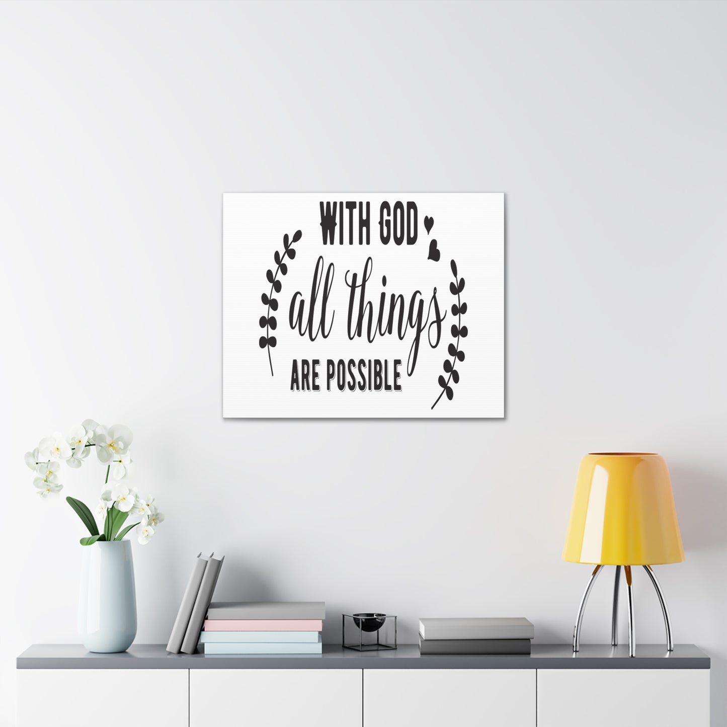 Things Are Possible Matthew 19:26 Christian Wall Art Print Ready to Hang
