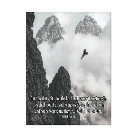 Wait Upon the Lord Isaiah 40:3 Christian Wall Art Bible Verse Print Ready to Hang