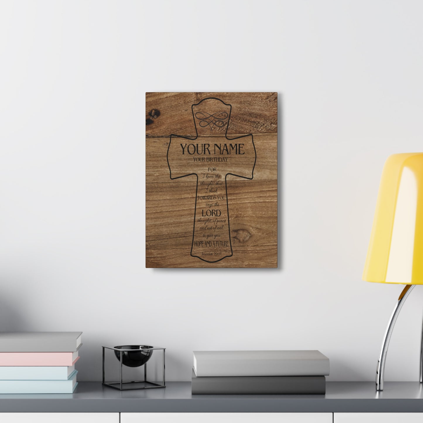 Personalized Hope and a Future Jeremiah 29:11 Bible Chapter Canvas Christian Wall Art Ready to Hang