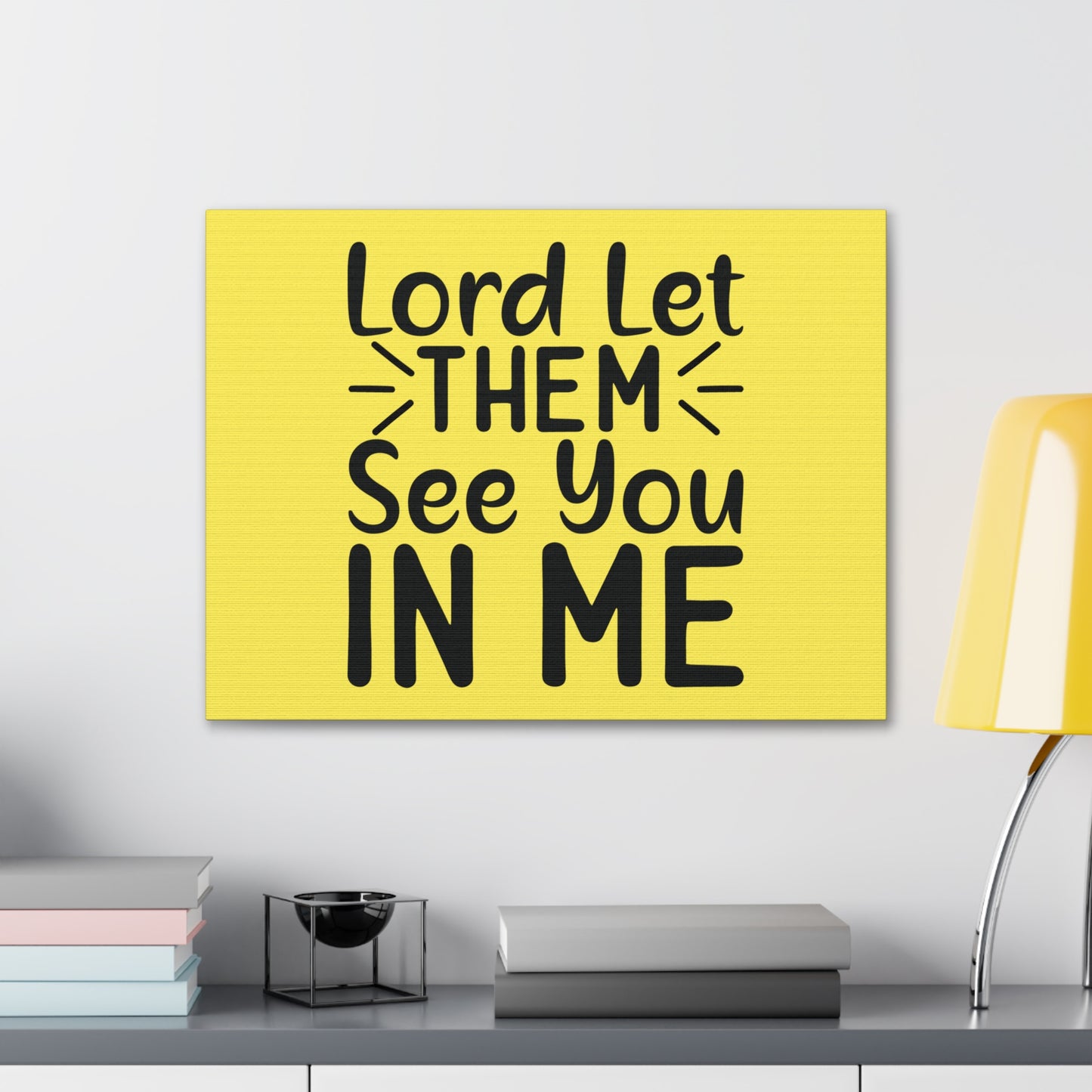 See You In Me Yellow John 17:23 Bible Canvas Christian Wall Art Ready to Hang