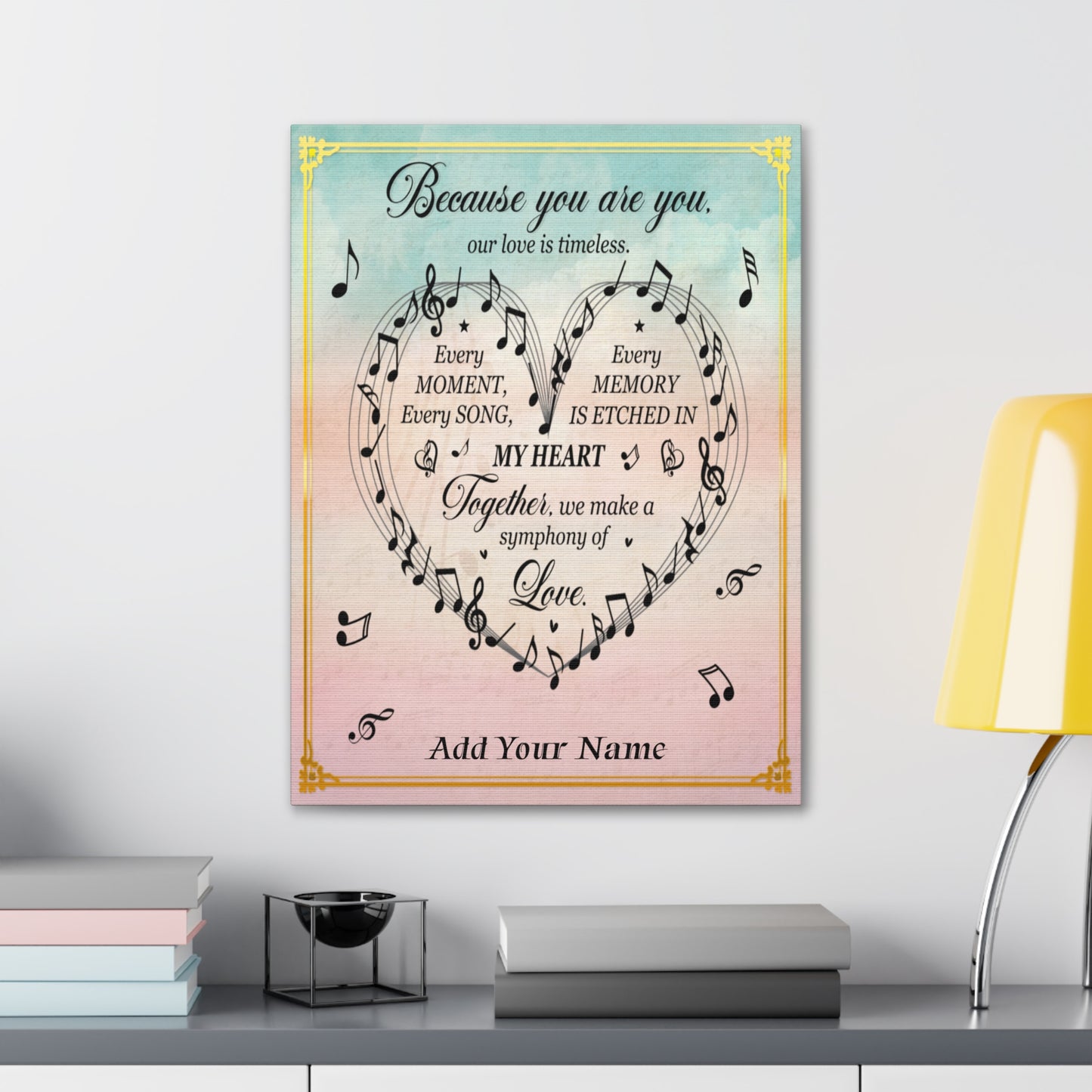 Personalized To My Wife Symphony of Love Canvas Wall Art - Romantic Gift for Her