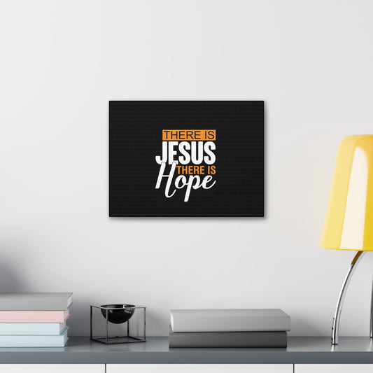 There Is Jesus, There Is Hope Titus 2:13 Black Christian Wall Art Bible Verse Print Ready to Hang
