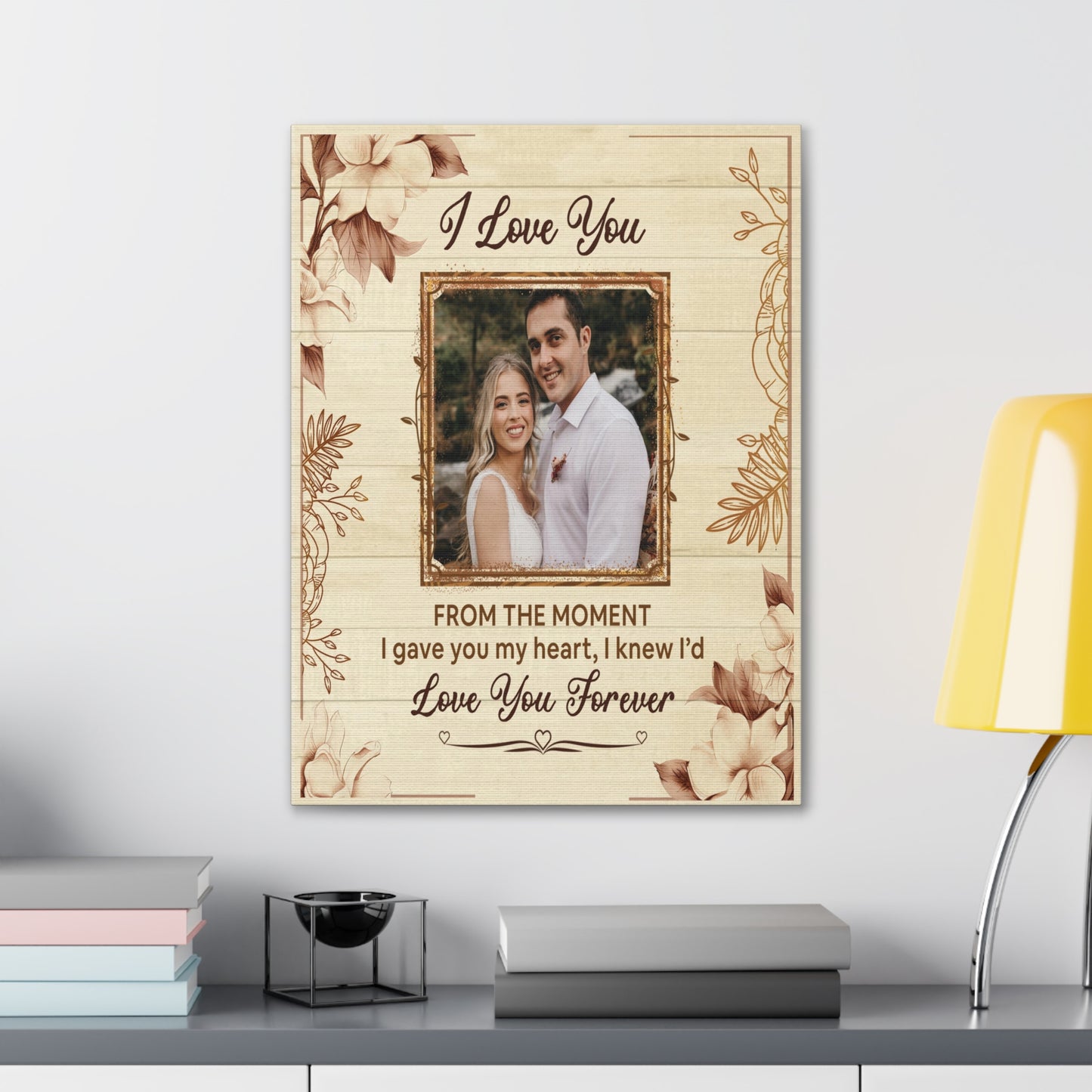 Personalized To My Wife I Love You Forever Custom Photo Canvas Wall Art – Personalized Romantic Gift