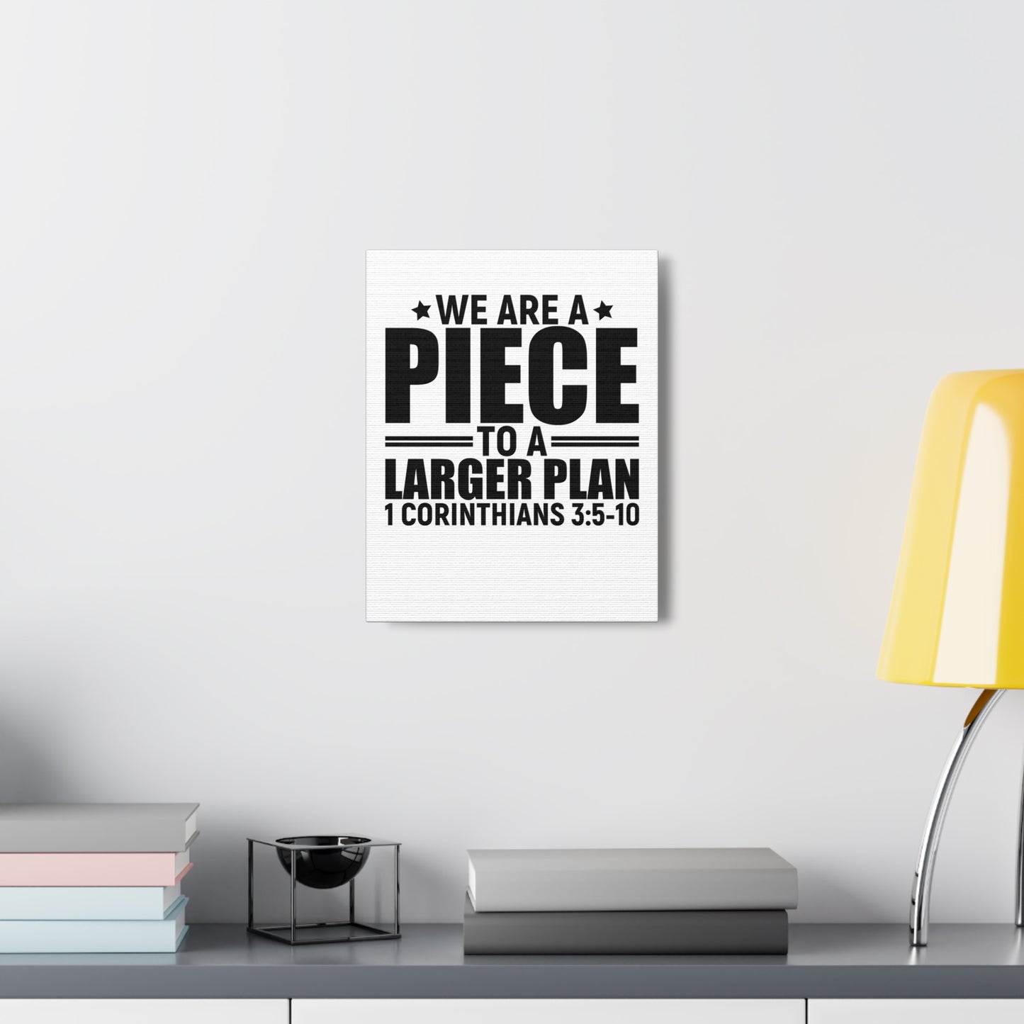 1 Corinthians 3:5-10 We Are a Piece Bible Verse Canvas Christian Wall Art Ready to Hang Unframed
