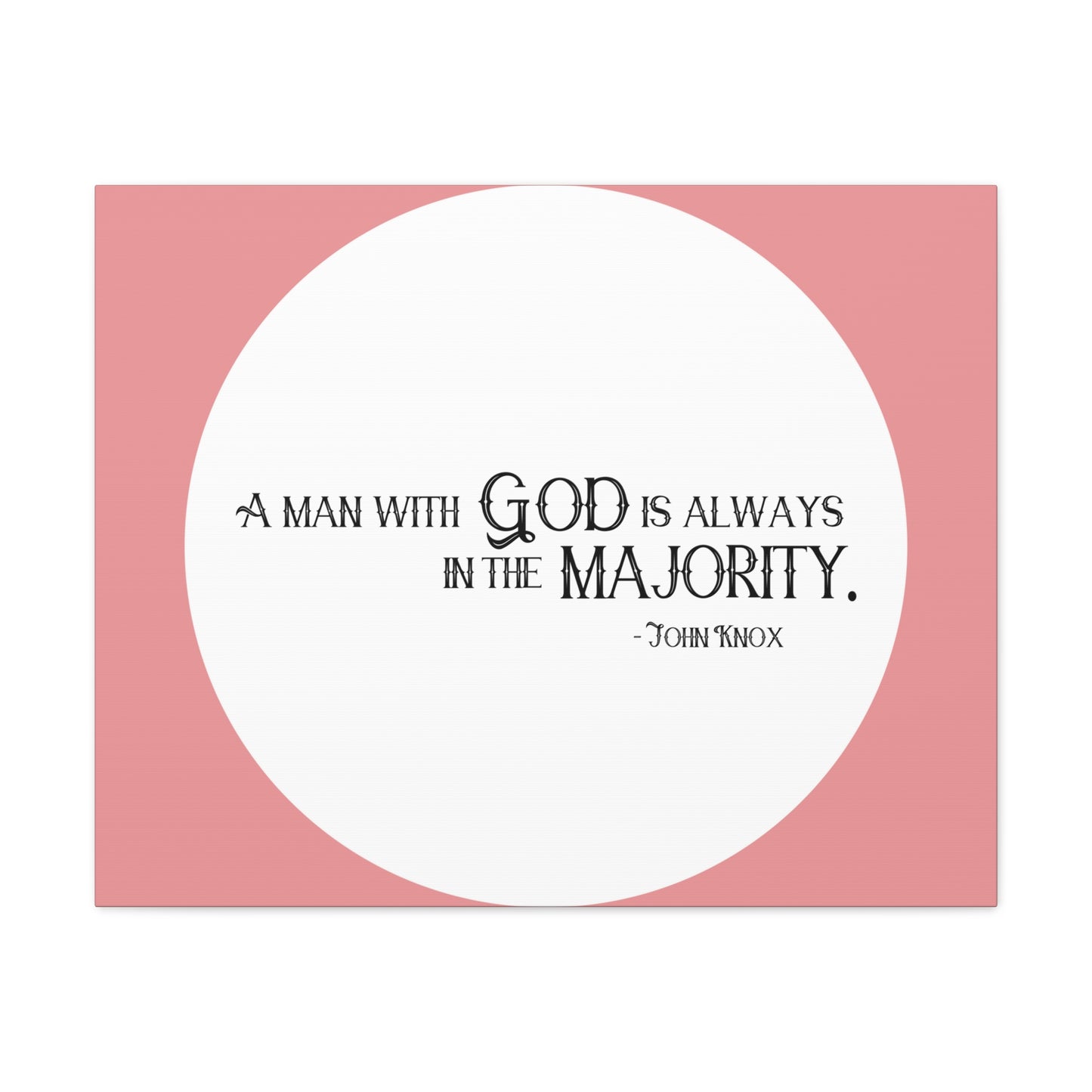 A Man With God Pink 1 Timothy 6:11 Bible Canvas Christian Wall Art Ready to Hang