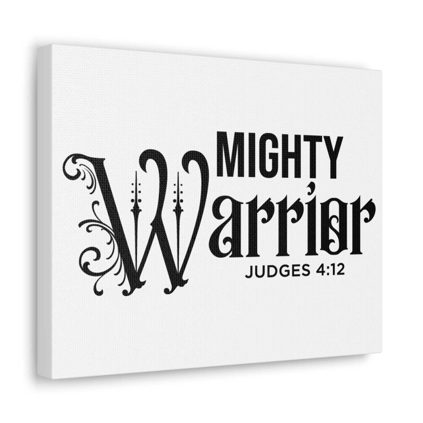 Judges 4:12 Mighty Warrior Bible Verse Canvas Christian Wall Art Ready to Hang Unframed