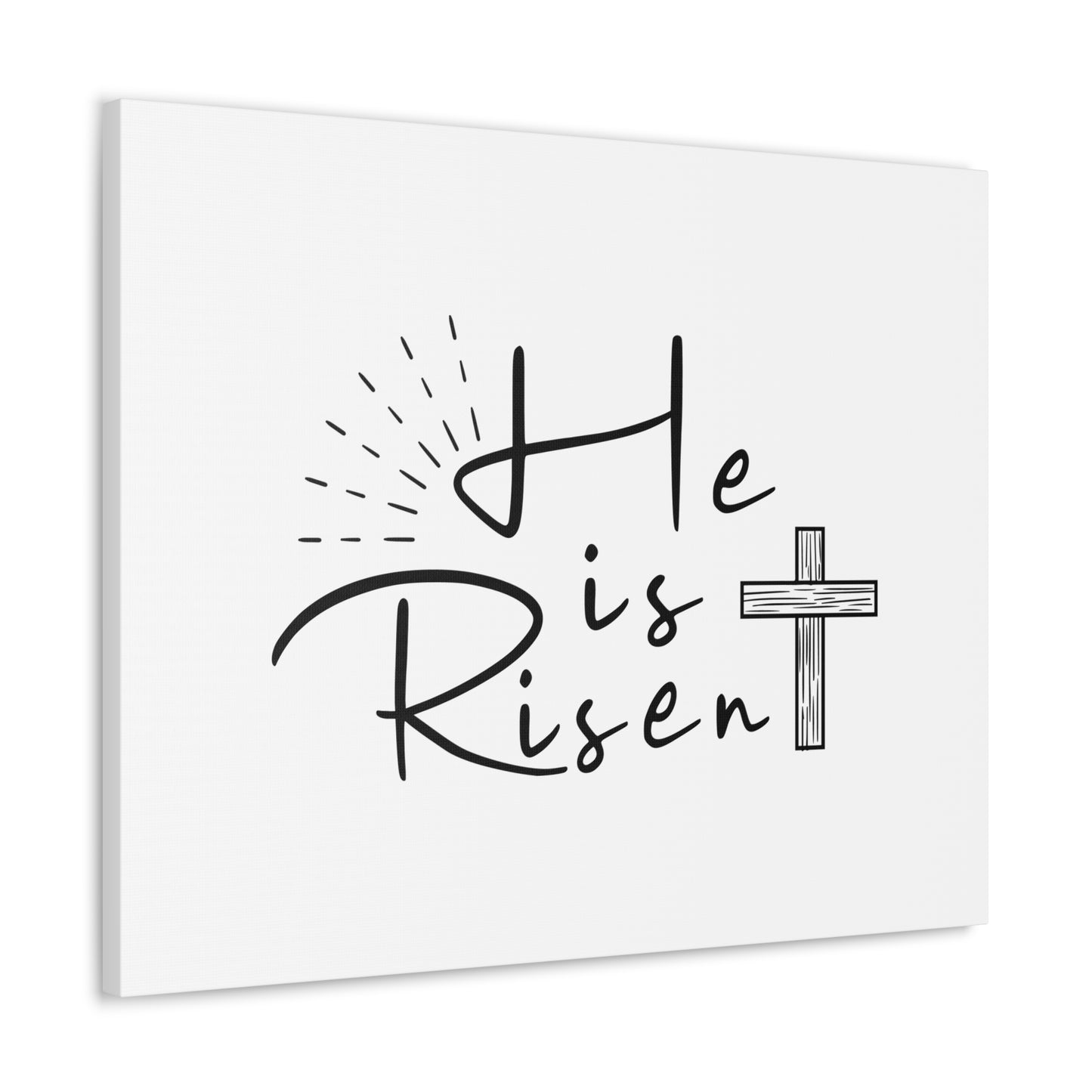 He Is Risen Cross Matthew 28:6 Christian Wall Art Bible Verse Print Ready to Hang