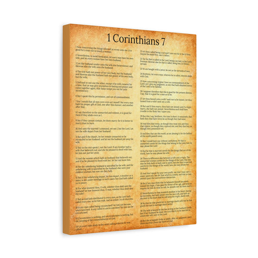Scripture Walls 1 Corinthians 7 Marriage Chapter Gold Christian Wall Art Print Ready to Hang Unframed