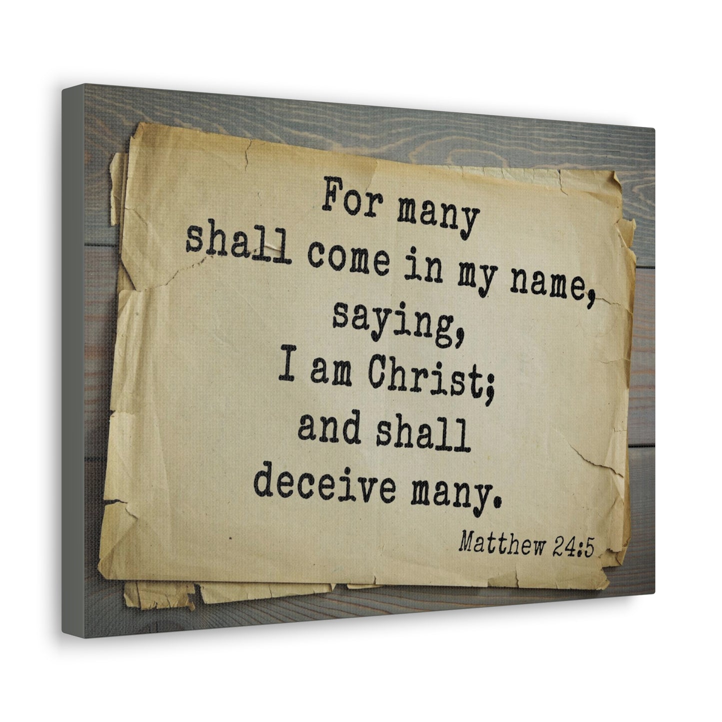 I Am Christ Matthew 24:5 Bible Verse Canvas Christian Wall Art Bible Verse Print Ready To Hang