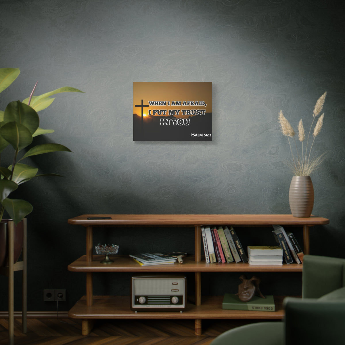 Scripture Walls My Trust In You Psalm 56:3 Bible Verse Canvas Christian Wall Art Ready to Hang
