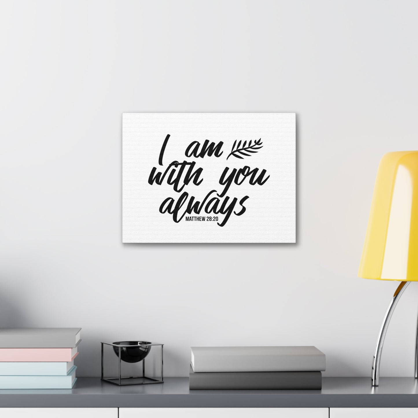 With You Matthew 28:20 Christian Wall Art Bible Verse Print Ready to Hang