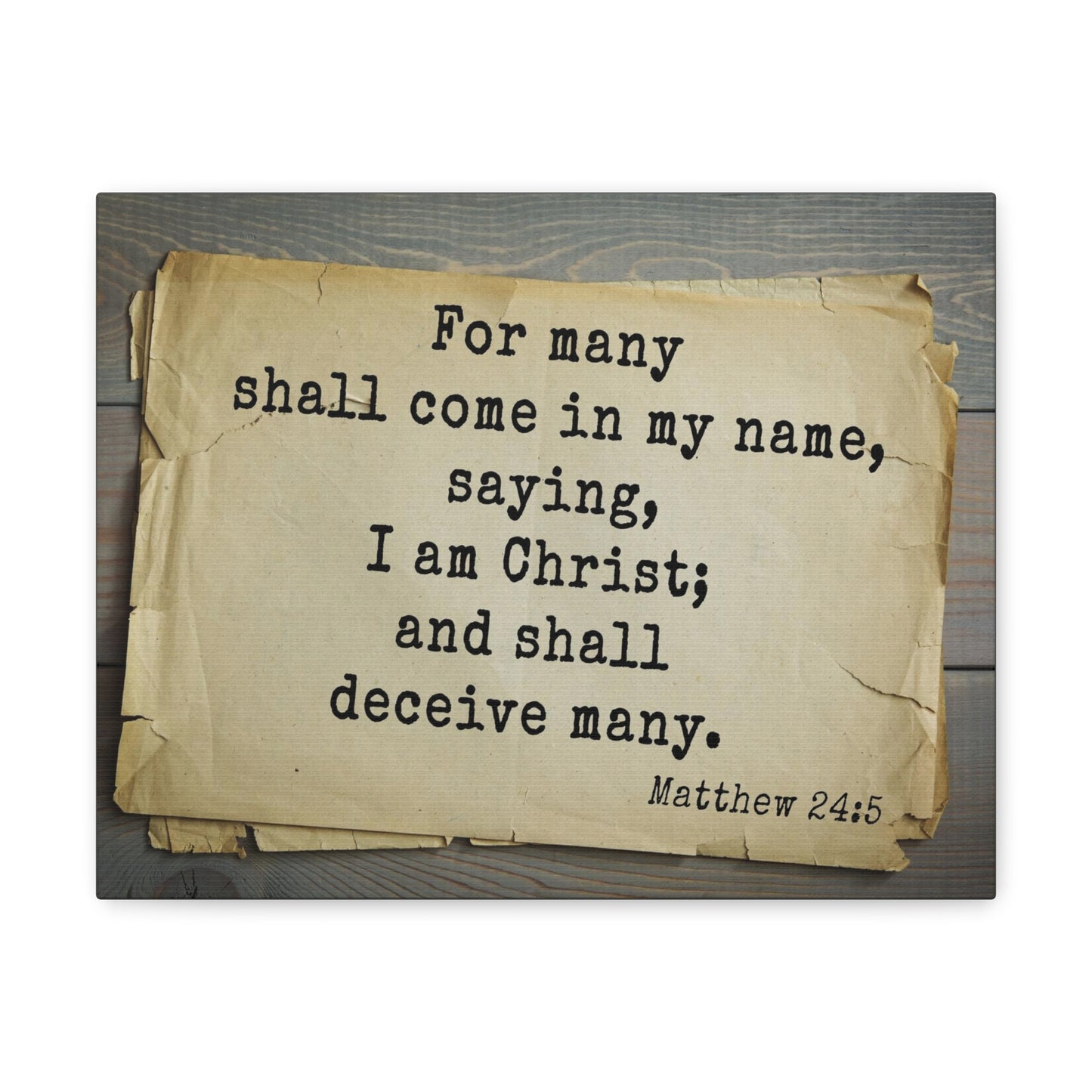 I Am Christ Matthew 24:5 Bible Verse Canvas Christian Wall Art Bible Verse Print Ready To Hang
