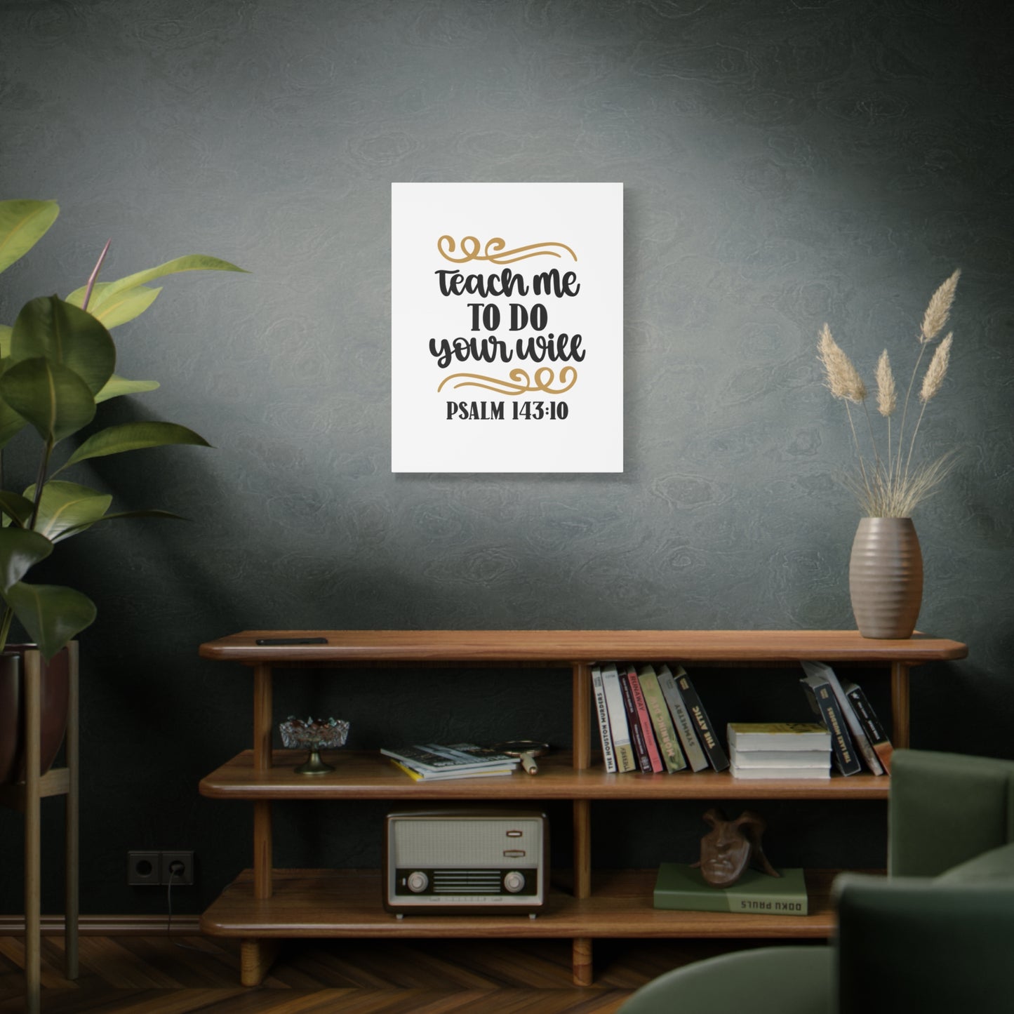 Scripture Canvas Your Will Psalm 143:10 Christian Wall Art Bible Verse Print Ready to Hang