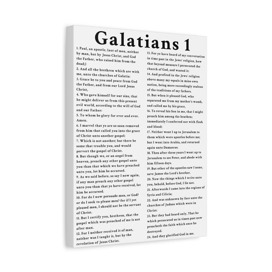 Scripture Walls Galatians 1 Chapter White Defending the Gospel of Grace Bible Canvas Christian Wall Art Ready to Hang Unframed