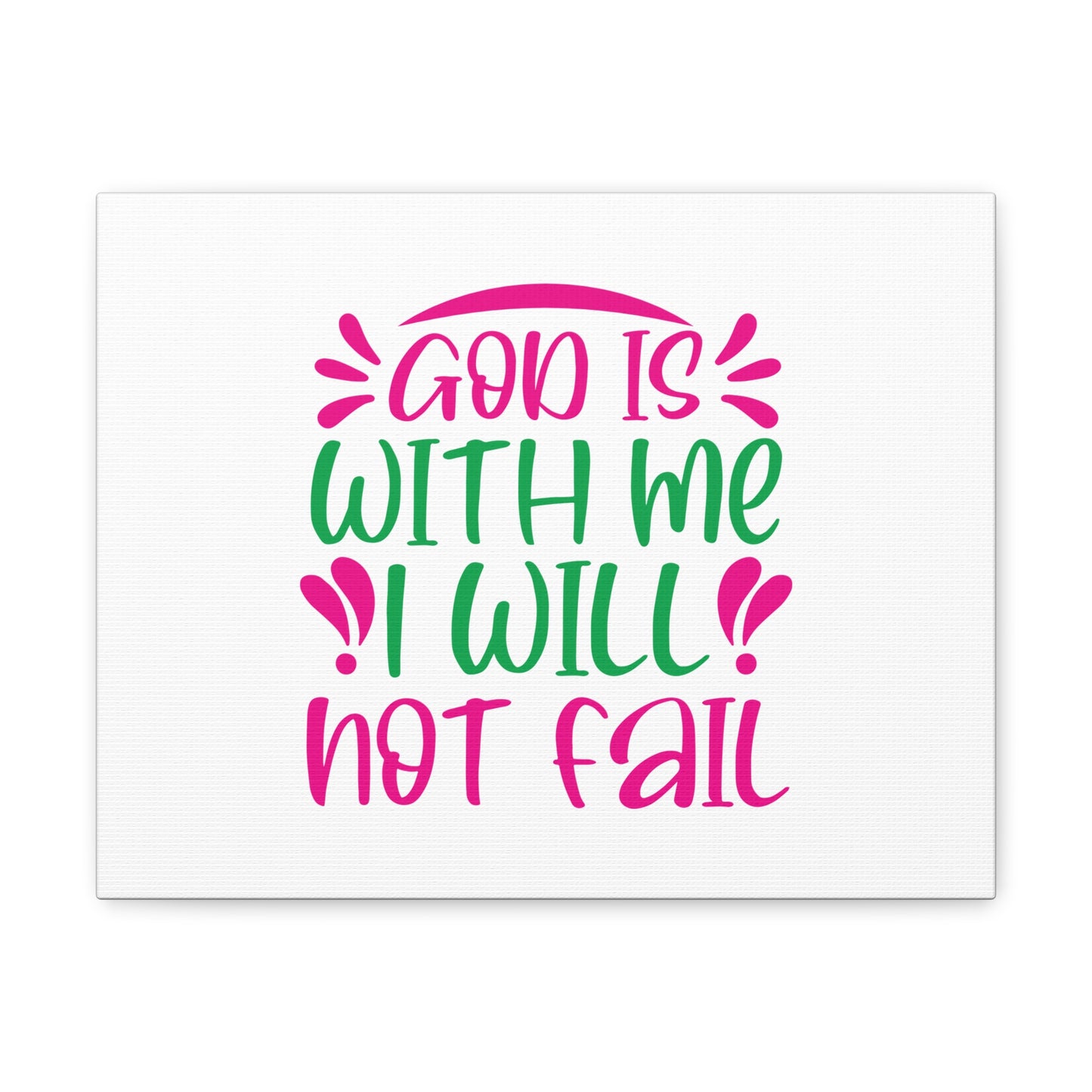 God Is With Me, I Will Not Fail Psalm 46:5 Christian Wall Art Bible Verse Print Ready to Hang