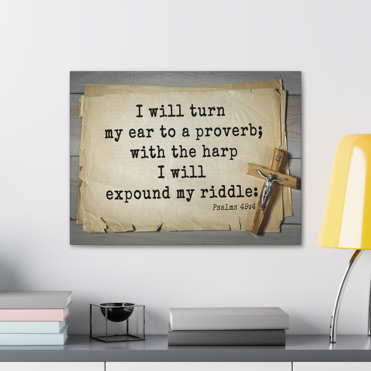 To A Proverb Psalms 49:4 Bible Verse Canvas Christian Wall Art Ready to Hang
