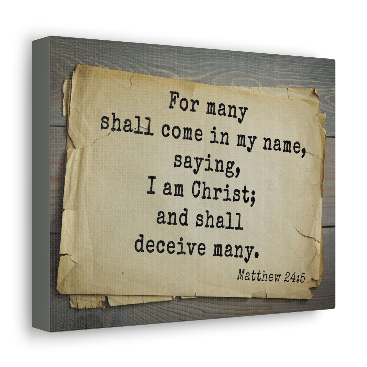 I Am Christ Matthew 24:5 Bible Verse Canvas Christian Wall Art Bible Verse Print Ready To Hang