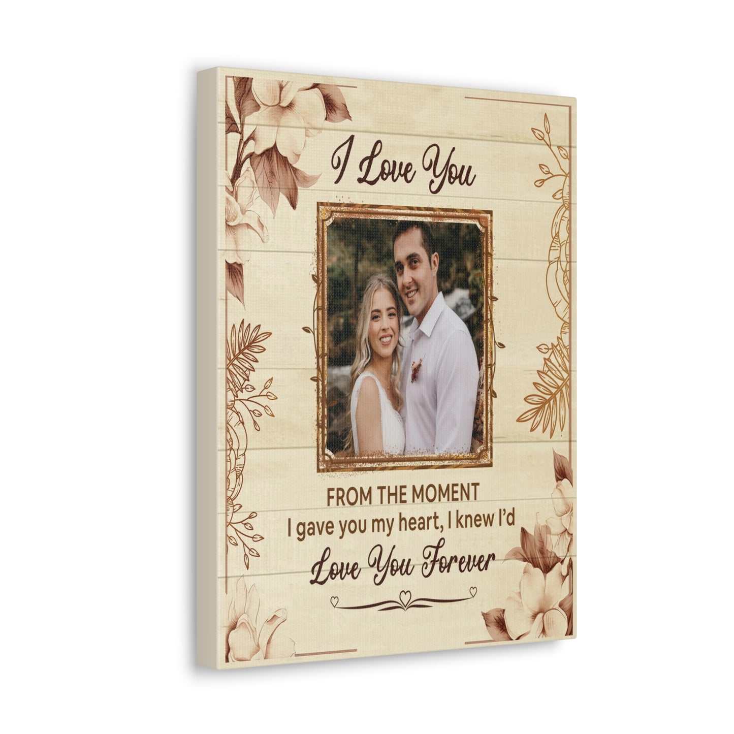 Personalized To My Wife I Love You Forever Custom Photo Canvas Wall Art – Personalized Romantic Gift