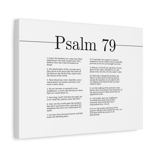 Scripture Canvas Glory Of Thy Name Psalm 79 Christian Wall Art Bible Verse Print Ready to Hang