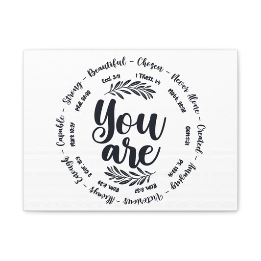You Are What God Says You Are Bible Verse Canvas Christian Wall Art Ready to Hang Unframed