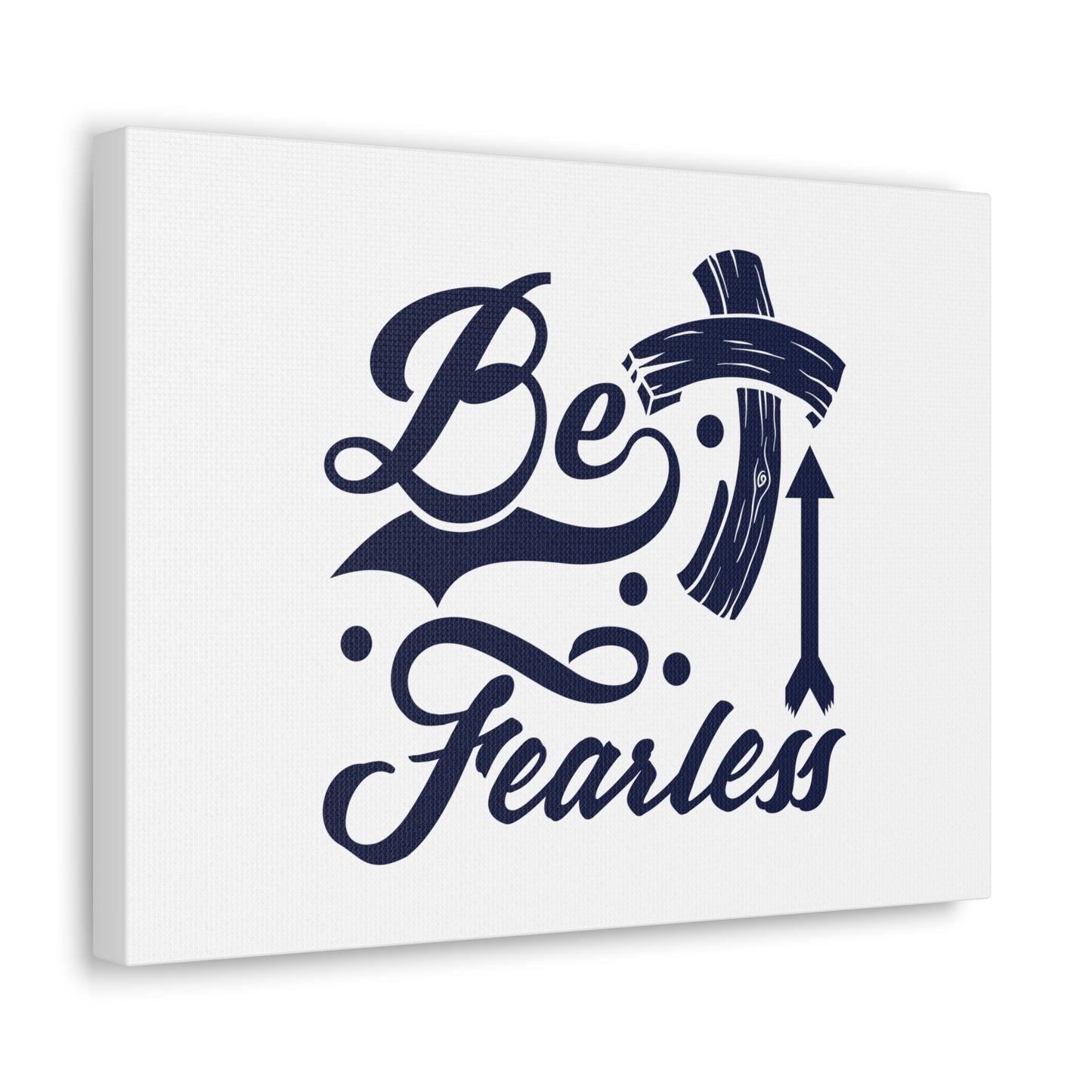 Be Fearless 2 Timothy 1:7 Blue Cross Christian Wall Art Bible Verse Print Ready to Hang