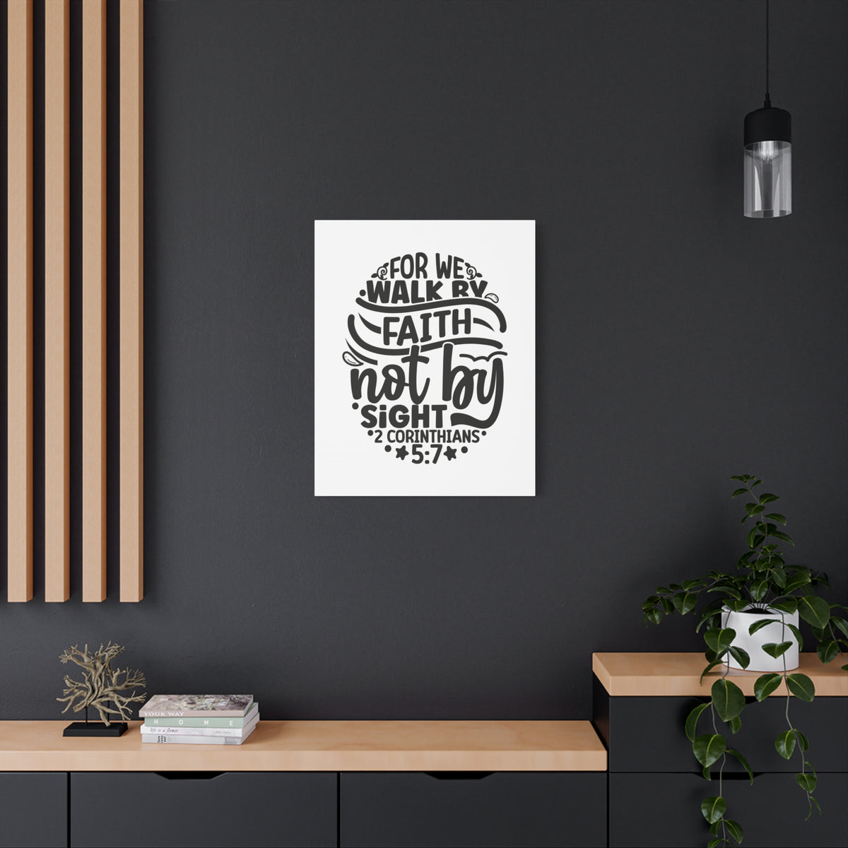Scripture Walls Walk by Faith 2 Corinthians 5:7 Bible Verse Canvas Christian Wall Art Ready to Hang Unframed