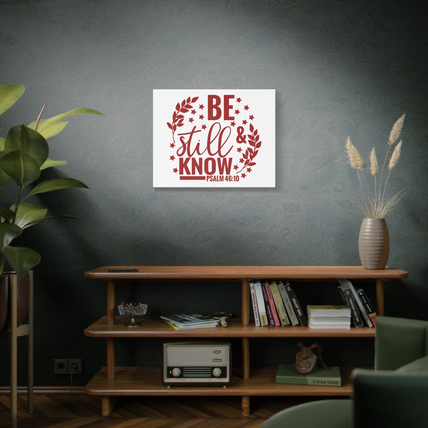 Scripture Canvas Be Still Psalm 46:10 Christian Wall Art Bible Verse Print Ready to Hang