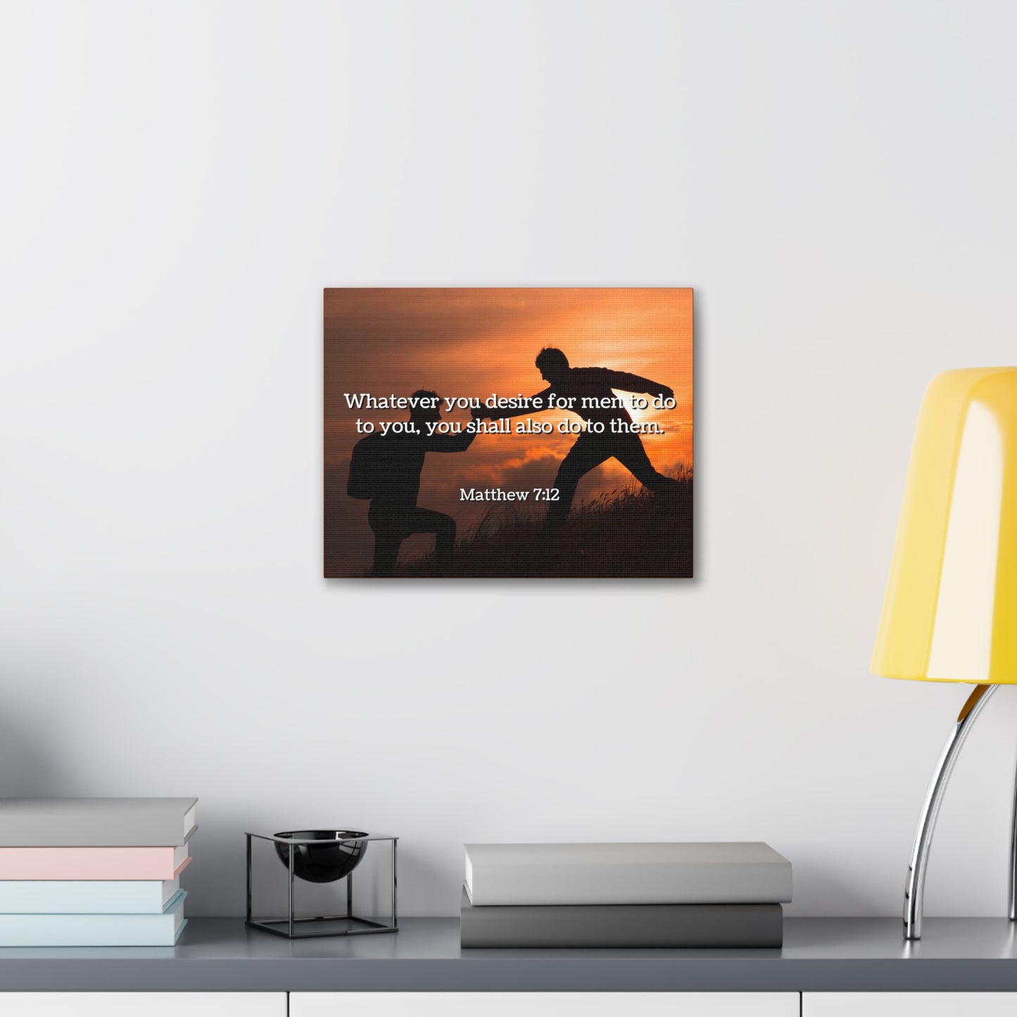 You Shall Matthew 7:12 Bible Verse Canvas Christian Wall Art Ready to Hang