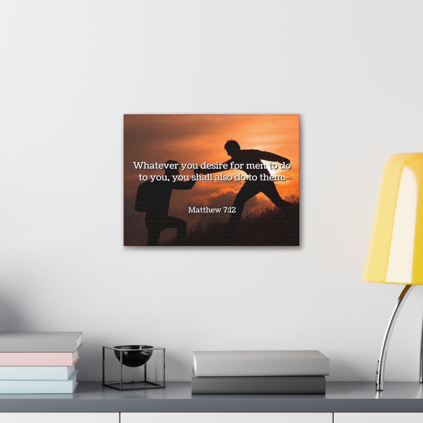 You Shall Matthew 7:12 Bible Verse Canvas Christian Wall Art Ready to Hang