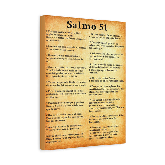 Scripture Walls Salmo 51 Chapter Gold Christian Wall Art Print Ready to Hang Unframed