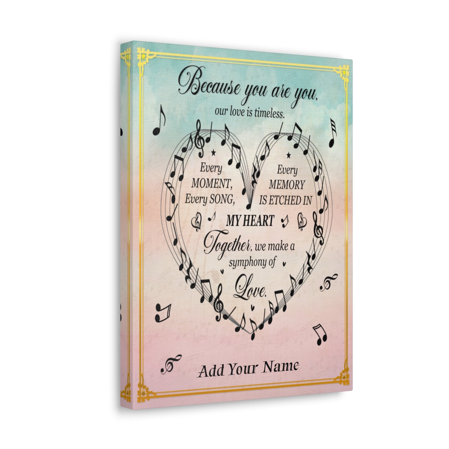 Personalized To My Wife Symphony of Love Canvas Wall Art - Romantic Gift for Her
