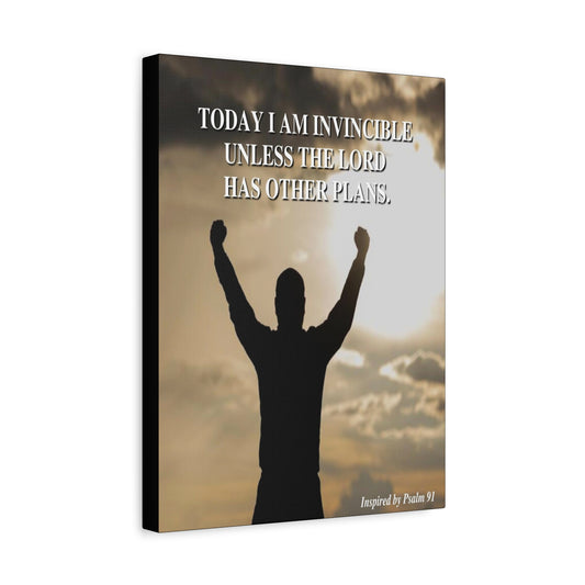 Scripture Walls Today I Am Invincible Canvas Psalm 91 Bible Verse Canvas Christian Wall Art Ready to Hang