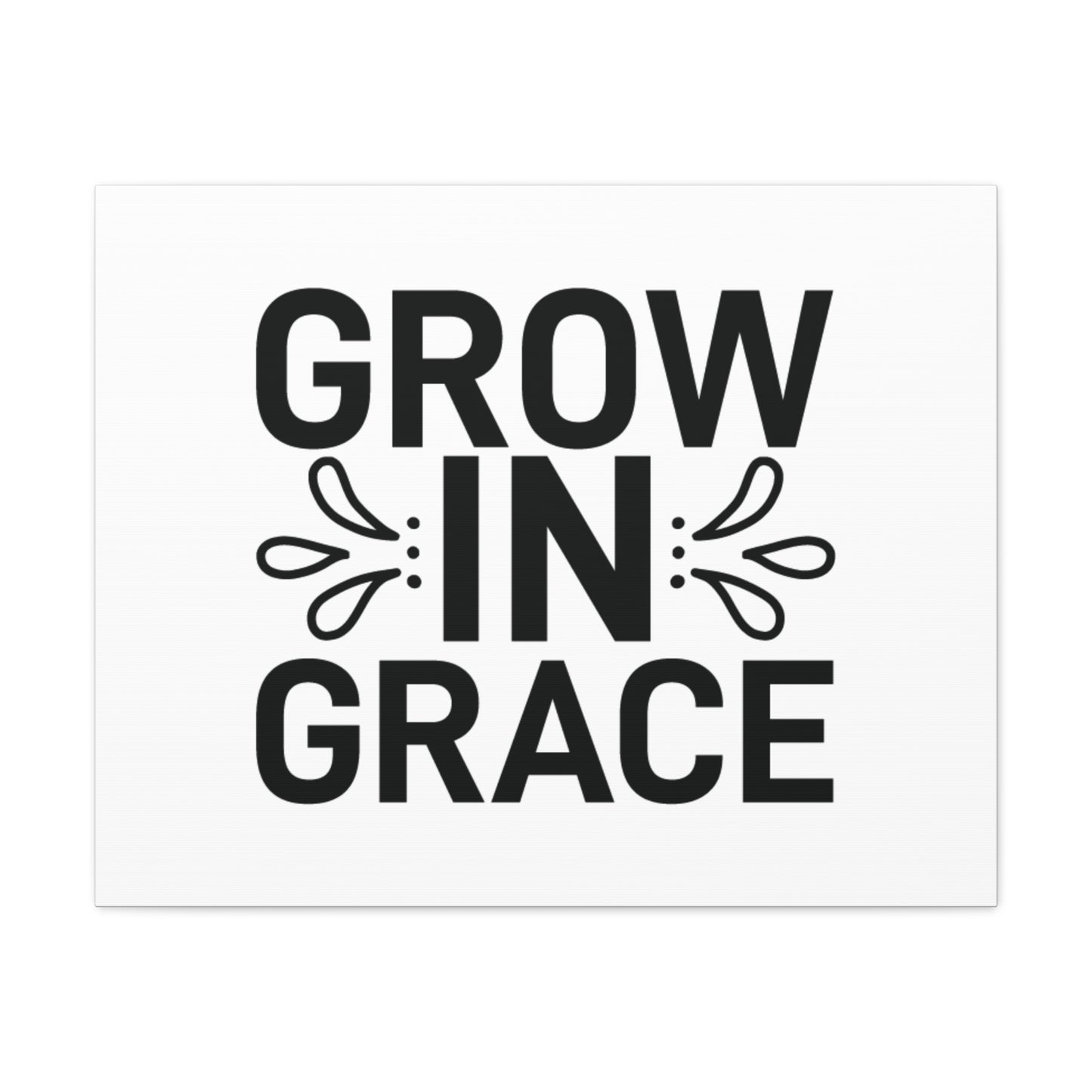 Grow In Grace 2 Peter 3:18 White Splash Christian Wall Art Bible Verse Print Ready to Hang