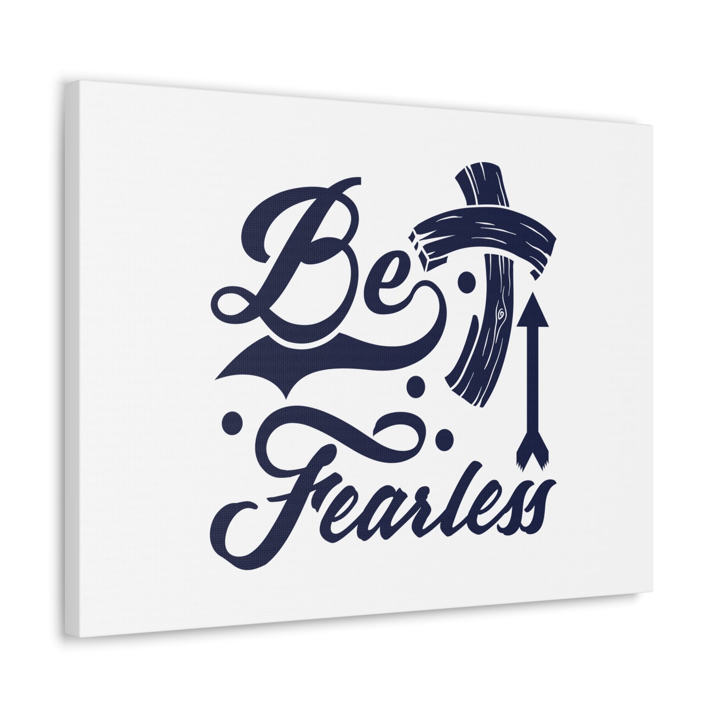Be Fearless 2 Timothy 1:7 Blue Cross Christian Wall Art Bible Verse Print Ready to Hang