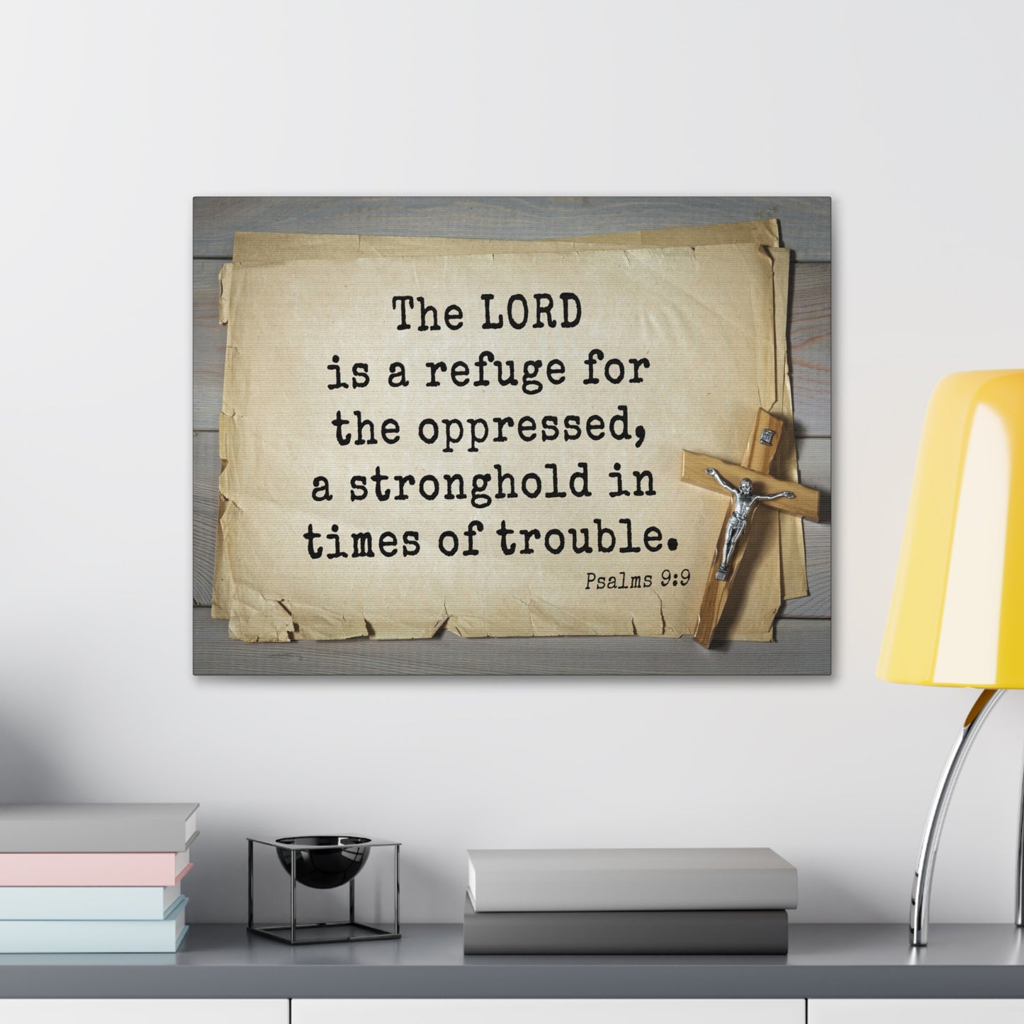 Scripture Walls A Stronghold Psalms 9:9 Bible Verse Canvas Christian Wall Art Ready to Hang