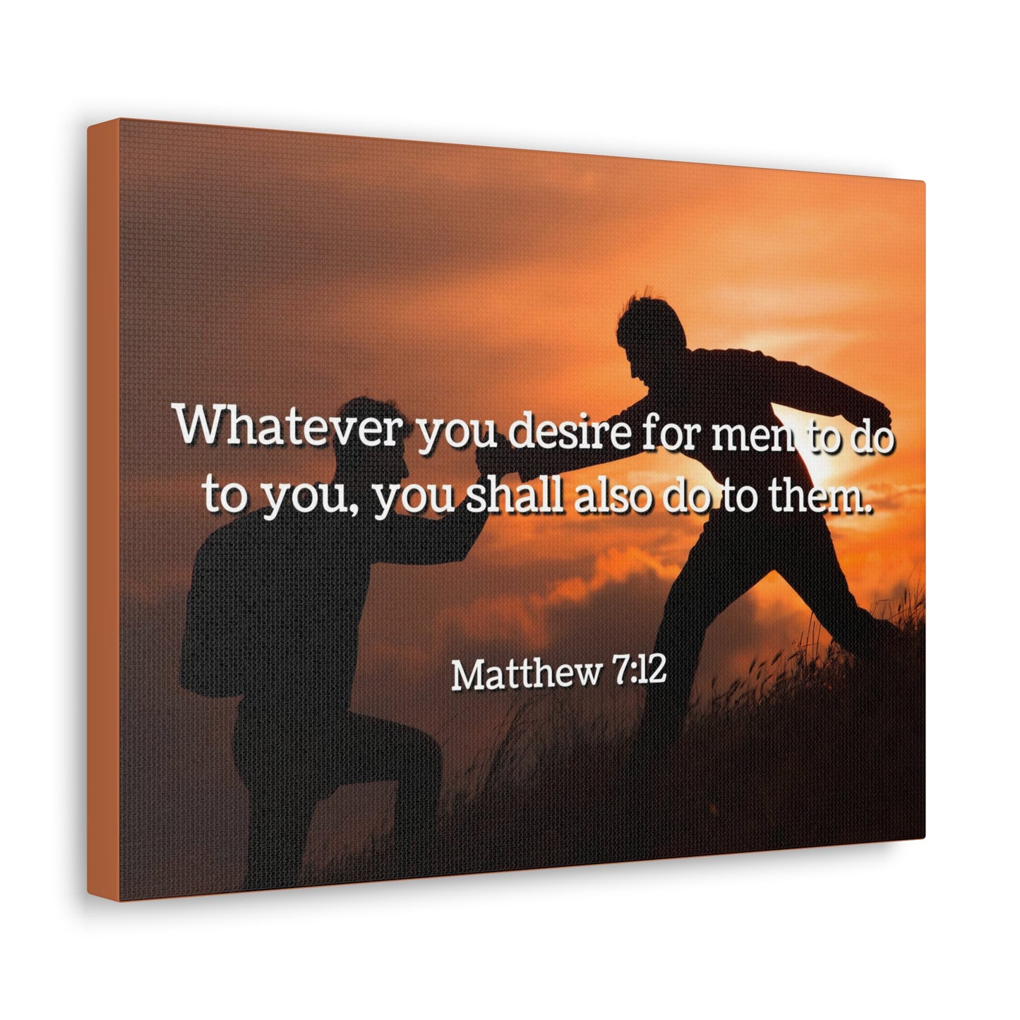 You Shall Matthew 7:12 Bible Verse Canvas Christian Wall Art Ready to Hang