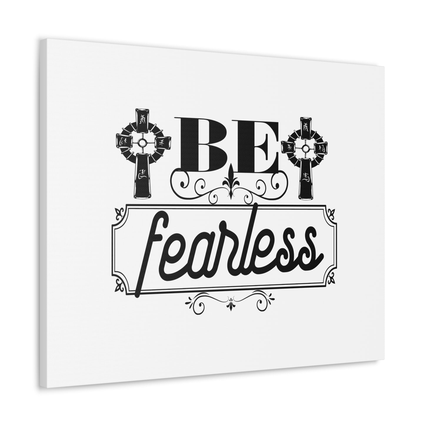 Be Fearless 2 Timothy 1:7 Ornamental Cross Christian Wall Art Bible Verse Print Ready to Hang