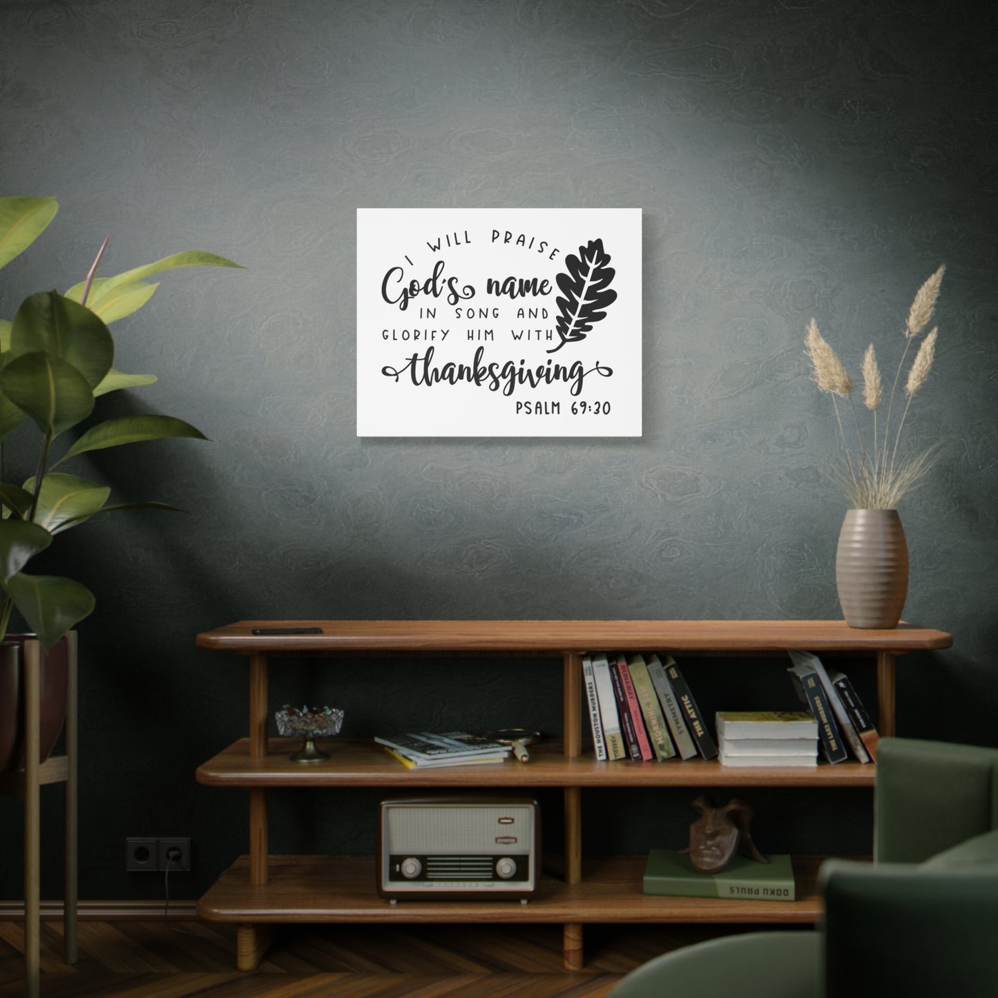 Scripture Canvas Glorify Him Psalm 69:20 Christian Wall Art Bible Verse Print Ready to Hang