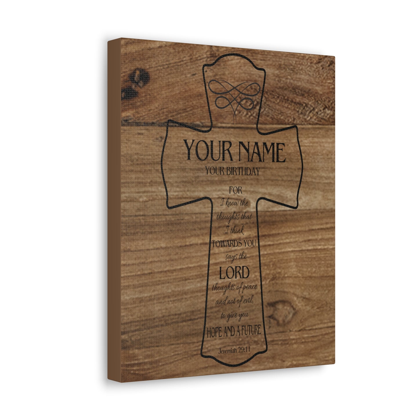 Personalized Hope and a Future Jeremiah 29:11 Bible Chapter Canvas Christian Wall Art Ready to Hang